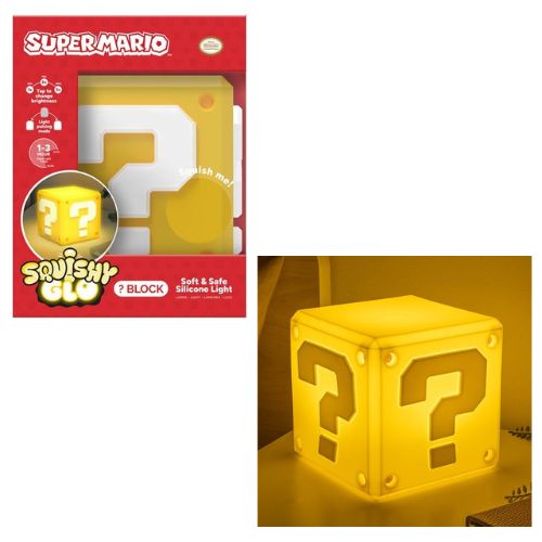 PALADONE – SUPER MARIO Question Block SquishyGlo Lampada Ricaricabile cm (In box cm)…x6…x12